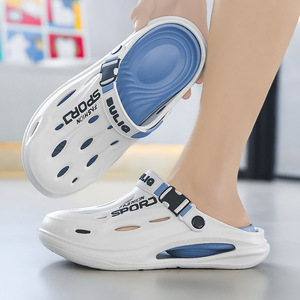 Sabots solides pour hommes, été, bout fermé, semelle extérieure en EVA, respirants, chaussures décontractées pour la conduite et la plage - Product Image 1