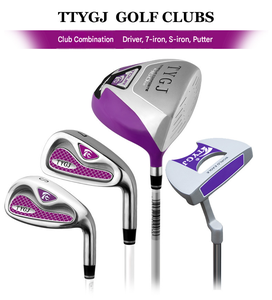 Ensemble de clubs de golf élégants roses pour femmes, 12 clubs pour gauchers et droitiers, avec sac de golf, pour l'extérieur et l'intérieur, en fibre de carbone/acier - Product Image 1