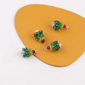 Christmas <b>Tree</b> Crystal <b>Glass</b> Pendant Themed Charm For Bag Keychain Gift Accessory Spring 2024 Yiwu Origin Plastic Resin - Product Image 5