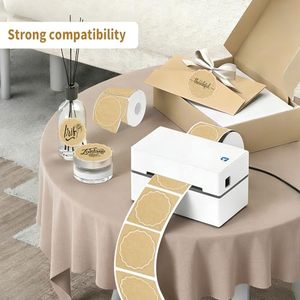 สติกเกอร์ฉลากความร้อนแบบกำหนดเอง สำหรับใช้ในบ้าน อุตสาหกรรม DIY ฉลากที่อยู่ ฉลากจัดส่ง ใช้ได้กับเครื่องพิมพ์ความร้อน - Product Image 4