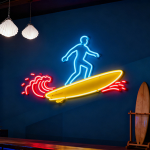 Décoration murale néon de basket-ball avec LED à intensité variable. Parfait pour la <span class=keywords><strong>chambre</strong></span> d'un garçon ou l'espace sportif. Un cadeau de basket-ball bleu <span class=keywords><strong>et</strong></span> rouge stylé. - Product Image 5