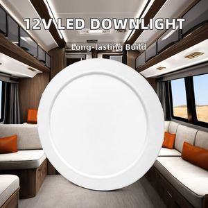 Panel de Luz LED Moderno de 12V CC y 8W, Luz de Techo de 7 Pulgadas de Diámetro, Bajo Voltaje, Blanco Frío/Cálido, para RV, Camper, Maleteros, Instalación Empotrada - Product Image 2