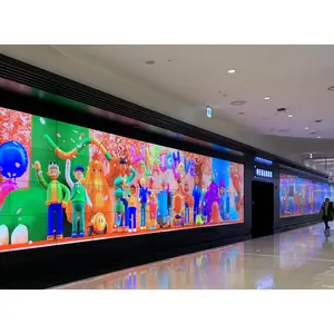 Tampilan dinding LED kabinet 500x500 modul LED p3.91 mm performa tinggi untuk toko ritel tampilan selamat datang