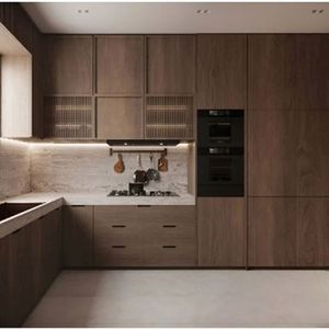 Cuisine moderne modulaire en bois 2025, meubles de haute qualité, vaisselle pour la cuisine peinte, prix du fabricant - Product Image 4