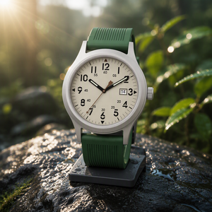 <span class=keywords><strong>Montre</strong></span> analogique à quartz de luxe pour homme, 40 mm, mode business, boîtier en acier inoxydable écologique, verre saphir, bracelet en silicone - Product Image 2