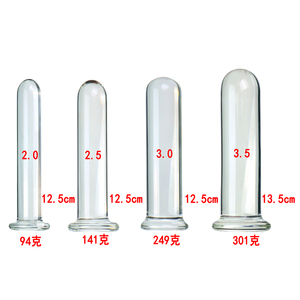Dildo in Vetro Trasparente con Base Cilindrica da 2.0-6.0 cm per Masturbazione Femminile, Prodotto Erotico per Adulti - Product Image 2