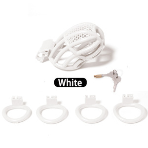 性的拘束具 男性用貞操帯 シッシィ貞操ケージ 4つのベースリング付き - Product Image 3