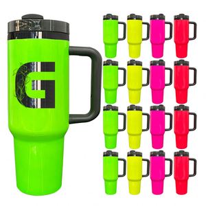 Nuevo Vaso Térmico de Viaje con Aislamiento al Vacío, Color Negro Espejo, 40oz H2.0, Color Neón, para Sublimación y Grabado Láser - Product Image 2