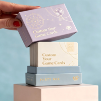 Jeu de société d'aventure personnalisé pour couples avec logo personnalisé et boîte à fond coulissant pour un cadeau romantique d'anniversaire