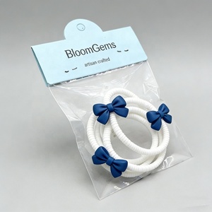 Sacs en plastique transparents OPP/BOPP personnalisés OEM, auto-adhésifs, pour bijoux, cadeaux, avec bande et carte, design tête de cheveux - Product Image 1