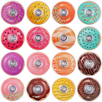 Mini jouet tourne-disque en forme de beignet, thème donut, vente en gros, jouet économique pour cadeaux de fête, prix de carnaval, récompenses en classe, cadeau gratuit pour boulangerie