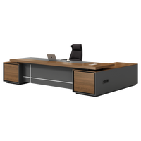 Bureau de direction moderne XTLBZ-066 en mélamine avec bordure intégrale, luxe, extensible, excellent rapport qualité-prix