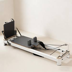 Lit de Pilates en alliage d'aluminium, petit, blanc, personnalisable, pour cours privés, salle de sport à domicile, studio de yoga, équipement de sport et de fitness - Product Image 3