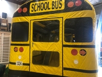 Balon ajaib Bus sekolah rumah bouncing Jumper mobil kuning Combo Slide rintangan melompat rumah