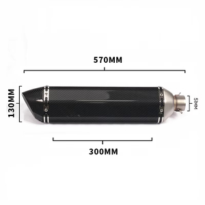Tuyau d'échappement universel pour <span class=keywords><strong>moto</strong></span> 38-51 mm avec silencieux 310/370/470/570 mm en acier inoxydable pour VTT et <span class=keywords><strong>moto</strong></span> de route - Product Image 5