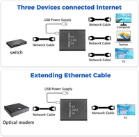 Répartiteur Ethernet Gigabit 1 vers 3 1000 Mbps, Répartiteur Internet Haute Vitesse, Commutateur Routeur Compatible avec Câbles Cat5 6 7 8