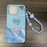 Coque de téléphone PC avec chaîne et nœud en diamant pour iPhone 18 17 16 15 14 13 12 11, et pour TECNO Spark50 Spark30c Pova Slim – Housse arrière féminine