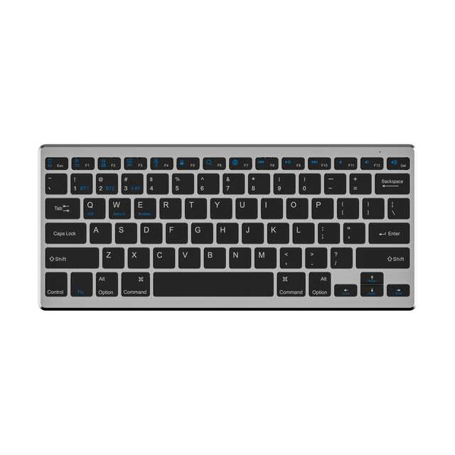 BT Wireless Scissor Switch USB 3.0 Plastic Keyboard 78 Keys Compact Ultra Thin Silent Ergonomic Dual Mode for Desktop & Tablets