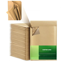 Sacs d'expédition en papier kraft neufs, écologiques, enveloppes postales brunes, sacs d'expédition rembourrés en nid d'abeille avec logo