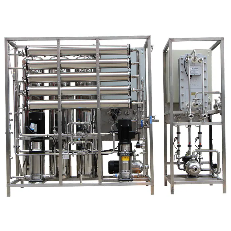 1T RO+EDI Sistema 1000LPH Sistema de Tratamento de Água Ultra Pura RO EDI Máquina de Água Deionizada para a Indústria Tratamento de Água Preços