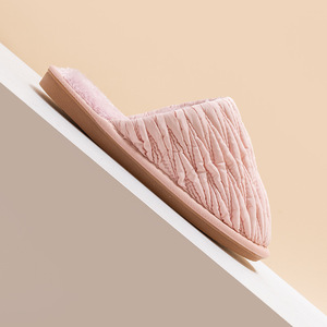 Pantofole pieghettate in cotone per le donne nuove pantofole da uomo autunno/inverno invernali impermeabili foderate di pelliccia - Product Image 5