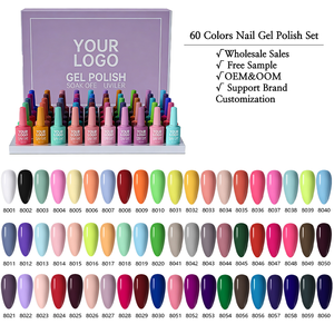 Set de Esmaltes de Gel UV Naturales de 60 <span class=keywords><strong>Colores</strong></span> para <span class=keywords><strong>Manicura</strong></span> Profesional, Venta al Por Mayor OEM/ODM, Fórmula Ecológica No Tóxica, Curado UV LED, Empaquetado en Botella - Product Image 1