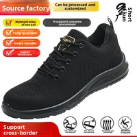 Zapatos de Seguridad para Hombre, Ligeros y Transpirables, Antiolor, Botas de Trabajo de Verano con Puntera de Acero para Protección, Antideslizantes