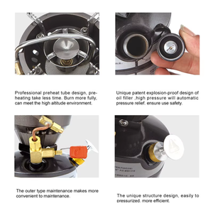 Fornello da Campeggio <span class=keywords><strong>BRS</strong></span> Leggero, Portatile, Pieghevole, Antivento, a Diesel/Cherosene/Benzina - Product Image 4