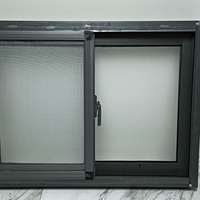 Fenêtre de ventilation coulissante verticale antivol en alliage d'aluminium intégré pour entrepôt et maison conteneur