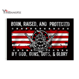 تسليم سريع 5x3ft الطباعة الرقمية مخصص البوليستر أمة واحدة تحت الله المسيحية الولايات المتحدة الأمريكية لا تخطو على لي العلم - Product Image 4