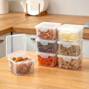 Caja rectangular transparente para almacenamiento de alimentos, tapa con clip de 340ml para refrigerios, nueces, uso en viajes - Product Image 2