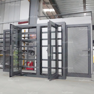 Instime dẫn đầu ngành công nghiệp giá cả cạnh tranh sắt rèn cửa sổ nướng thiết kế cửa sổ nhôm kính hai lớp chống cho ngôi nhà - Product Image 4