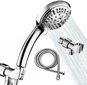 9 Spray Modes High Pressure Shower Head with Handheld 4.5" High Flow Hand Held Showerhead 66 High Pressure Nozzles Set