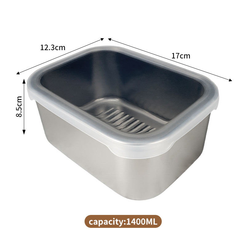 316L silicone lid food storage container (1400ml)