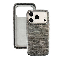 Coque de téléphone à rayures horizontales scintillantes pour iPhone 18/17/16 Pro Max, texture chatoyante, protection antichoc, coque arrière