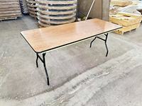 Table d'événement pliante en contreplaqué pour banquet d'hôtel, rectangle, vente en gros