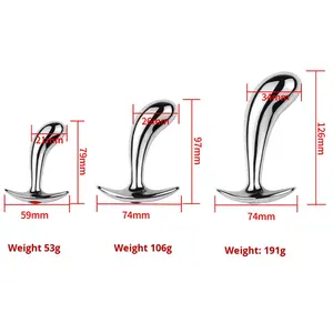 <span class=keywords><strong>Sex</strong></span> Toys unisexe silicone métal série SM métal portable orteil pouce Plug Anal ancre croissant de lune conception du fabricant - Product Image 4