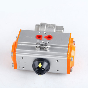 Vanne à bille pneumatique en deux parties Q611F 16P en acier inoxydable fileté DN15 à DN100, vanne d'arrêt rapide - Product Image 3