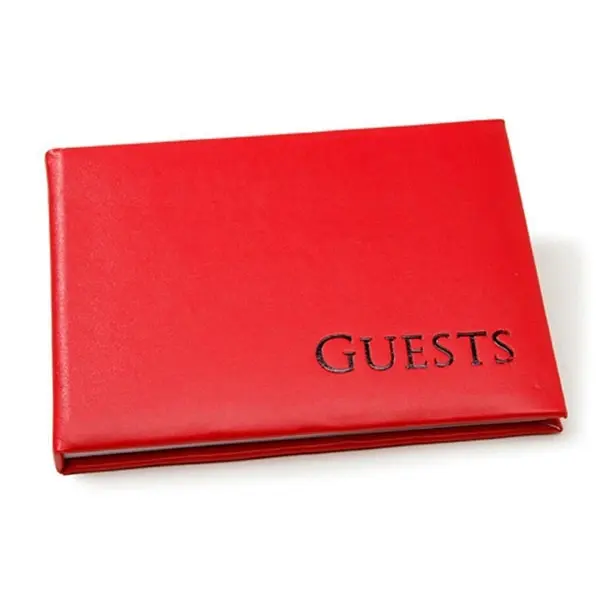 leather cover wedding guest book