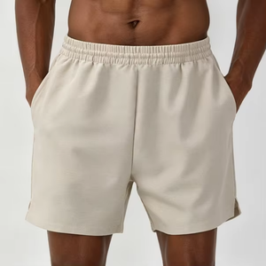 <span class=keywords><strong>Pantaloncini</strong></span> Sportivi da Uomo Personalizzati a Vita Media, Alta Qualità, 100% Cotone, Tessuto Morbido, Tinta Unita, Logo Personalizzato, Traspiranti per la Corsa - Product Image 3