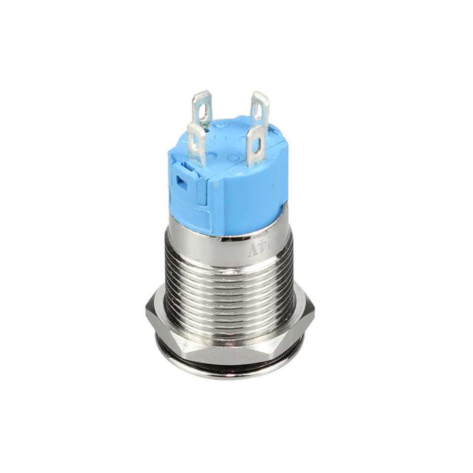12MM Momentary Push Button Switch Led Illuminated Push Button Switch IP65 Waterproof Push Button Switch 4 Pins Normally Open