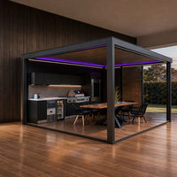 Pergola extérieure Sweet Home en aluminium bioclimatique à lames orientables, gazebo imperméable, taille personnalisée, kit complet motorisé ou manuel
