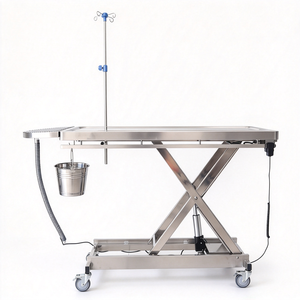 Tavolo Chirurgico Elettrico Mobile per Animali Domestici, Attrezzatura per Cliniche Veterinarie con Lavello di Drenaggio e Supporto per Infusione - Product Image 2