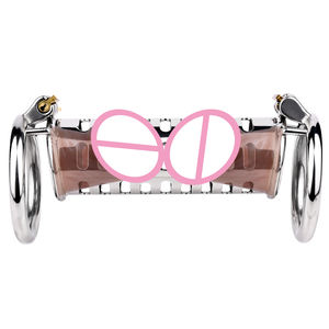 <span class=keywords><strong>Cage</strong></span> <span class=keywords><strong>de</strong></span> <span class=keywords><strong>chasteté</strong></span> à double tête FRRK avec ceinture en PU pour <span class=keywords><strong>couple</strong></span>, jouets sexuels d'abstinence en forme <span class=keywords><strong>de</strong></span> cylindre creux et long - Product Image 2