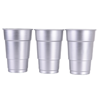 2025 Style 500ML Aluminium Camping En Plein Air Tasse Ins Réutilisable Café Bière Tasses Blanc Tasses Jetables pour Fête 15oz Capacité