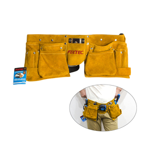 FIXTEC Hot Style Multifunctional <b>Tool</b> Suede Leather Waist <b>Belt</b> Bag With 11 Pockets for Electrician Repair FHTB2055L/FHTB2258L To - Product Image 3