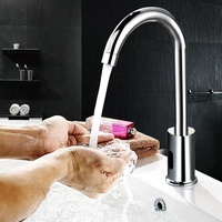 HLK en Stock Robinet Mitigeur Évier Capteur en Acier Inoxydable Vente en Gros, Robinet Automatique Induction Sans Contact pour Salle de Bain