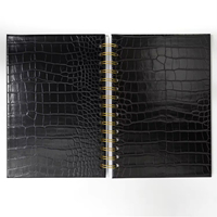 Carnet A5 Espagnol à Spirales Personnalisé en Faux Cuir de Crocodile en Gros