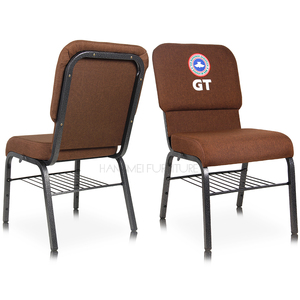 Chaises d'église pour adultes américains bordeaux avec supports de maintien Siège d'église en métal bon marché avec logo personnalisé pour les repas et l'hôtel - Product Image 4