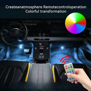<span class=keywords><strong>Luces</strong></span> LED de ambiente para coche, <span class=keywords><strong>luces</strong></span> interiores con Control remoto inalámbrico, <span class=keywords><strong>luces</strong></span> decorativas, <span class=keywords><strong>luces</strong></span> coloridas sin cableado para coche - Product Image 6